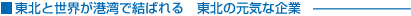 東北と世界が港湾で結ばれる 東北の元気な企業