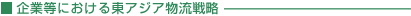 ○企業等における東アジア物流戦略